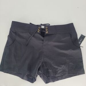 LA Blanca Women's black swim cover up shorts or swim shorts size Medium